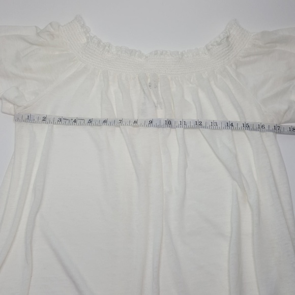 Seven 7 Off White Short Sleeve Top - Picture 5 of 8